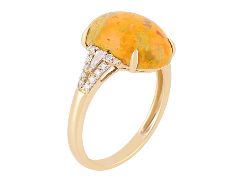 18K Bumble Bee Jasper Ring