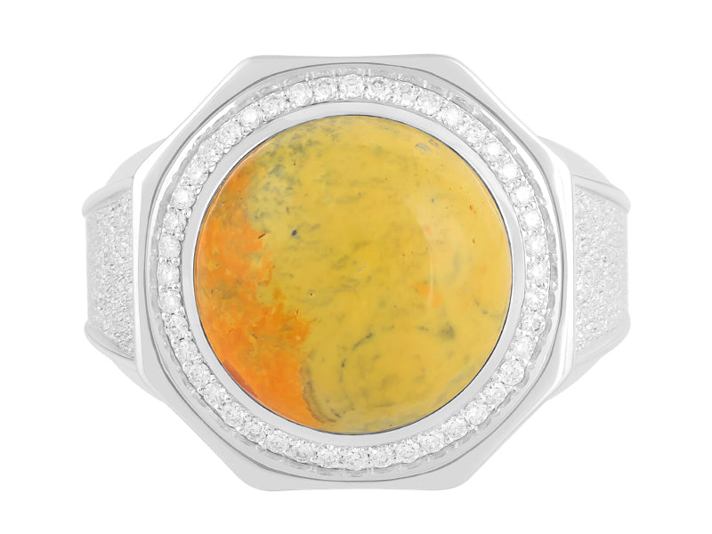 18K Bumble Bee Jasper Ring