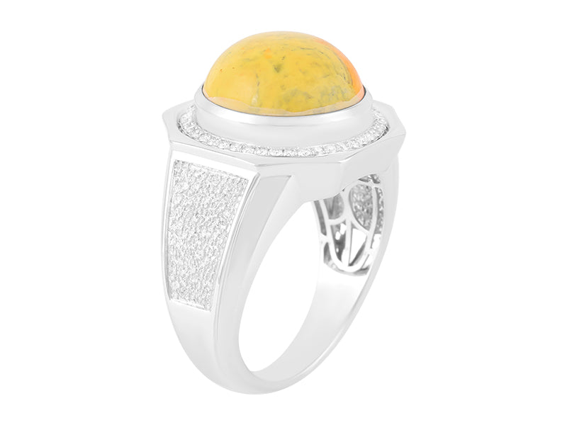 18K Bumble Bee Jasper Ring