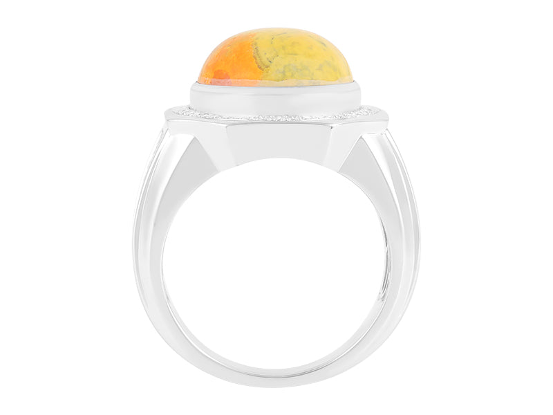 18K Bumble Bee Jasper Ring
