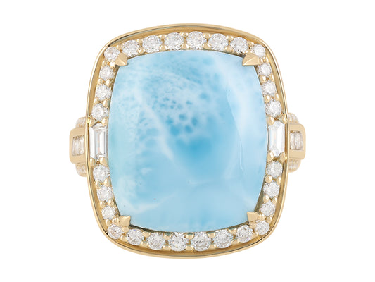 18K Larimar Ring