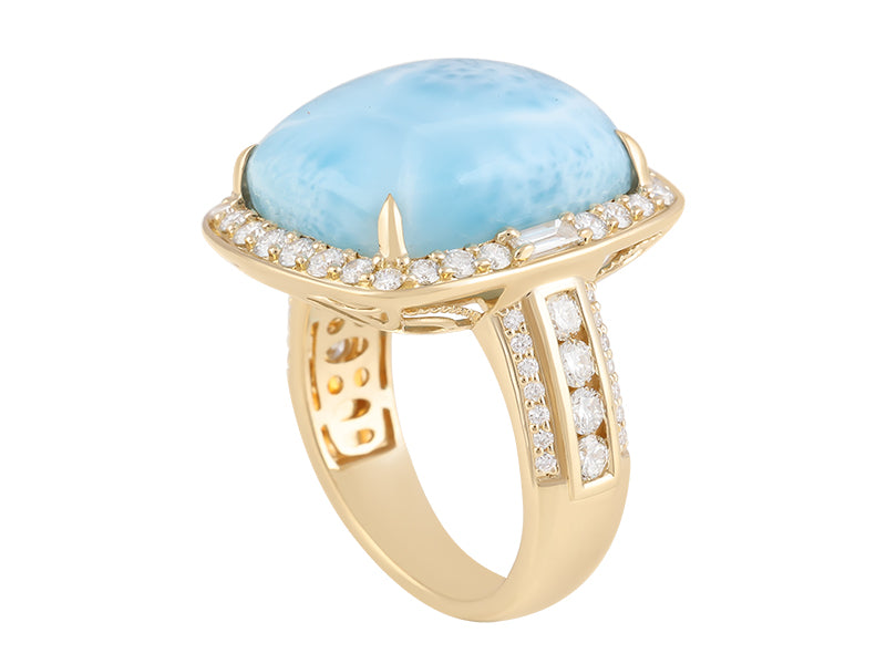 18K Larimar Ring