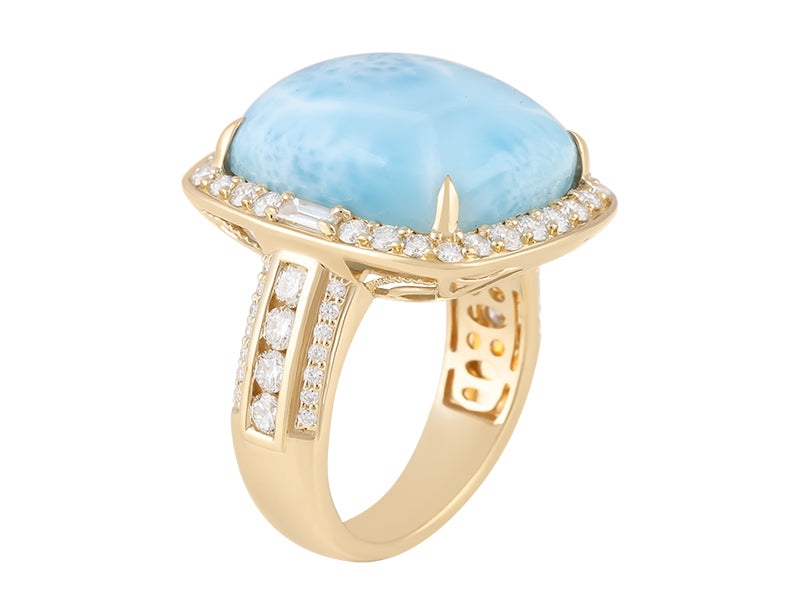 18K Larimar Ring