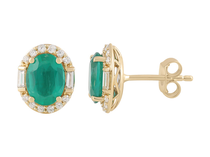 18K Emerald Earrings