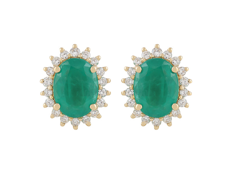 18K Emerald Earrings