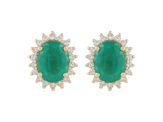 18K Emerald Earrings