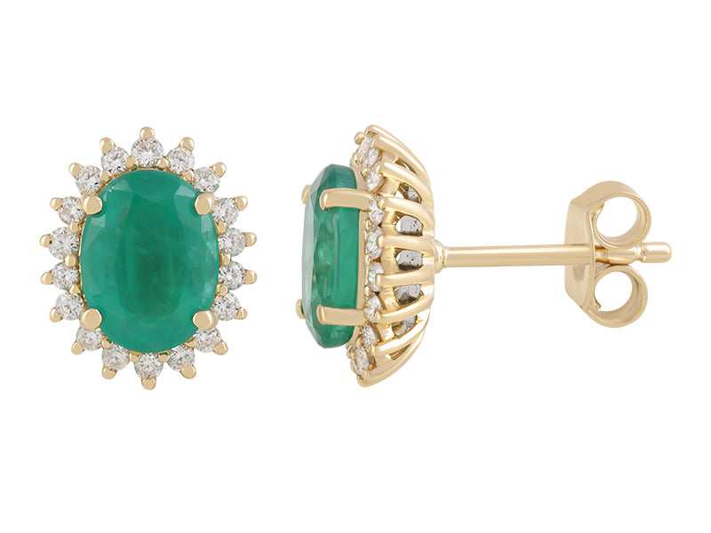 18K Emerald Earrings