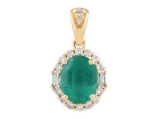 18K Emerald Necklace