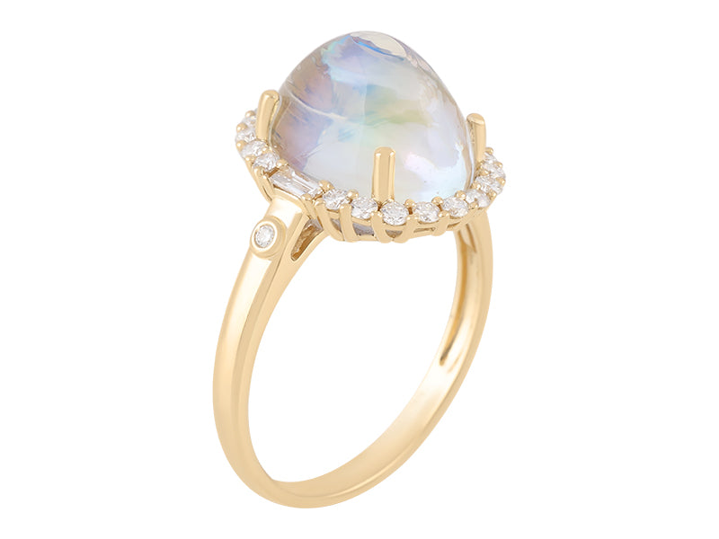 18K Moonstone Ring