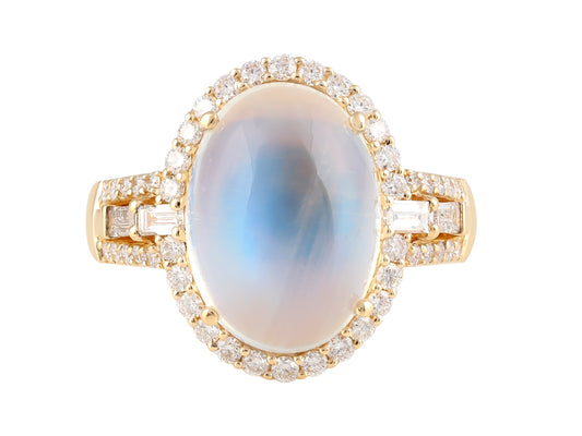 18K Moonstone Ring