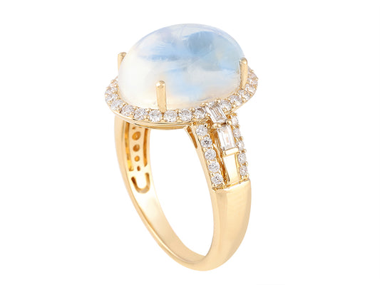 18K Moonstone Ring