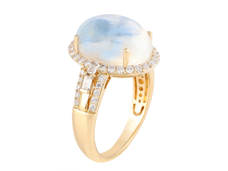 18K Moonstone Ring