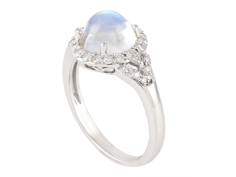 18K Moonstone Ring