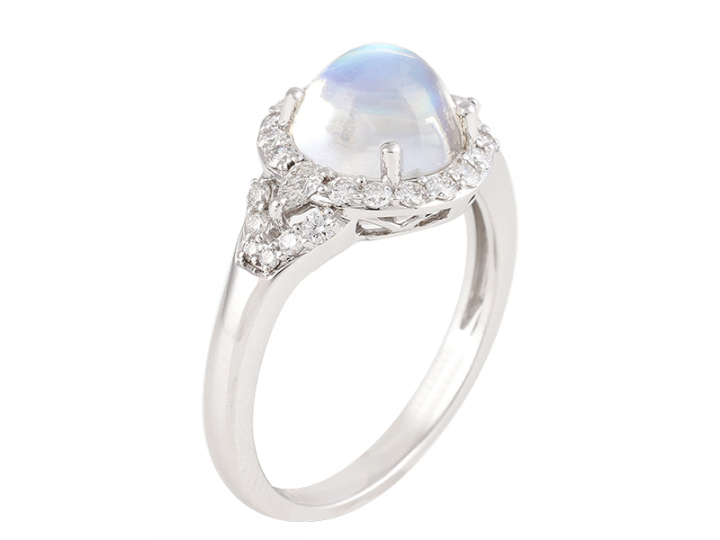 18K Moonstone Ring