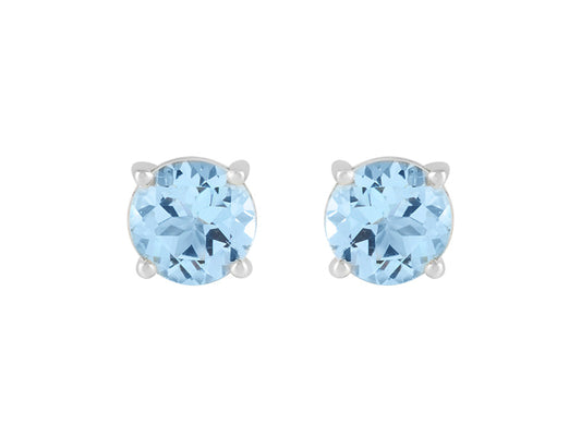 14K WG Sky Blue Topaz Earrings